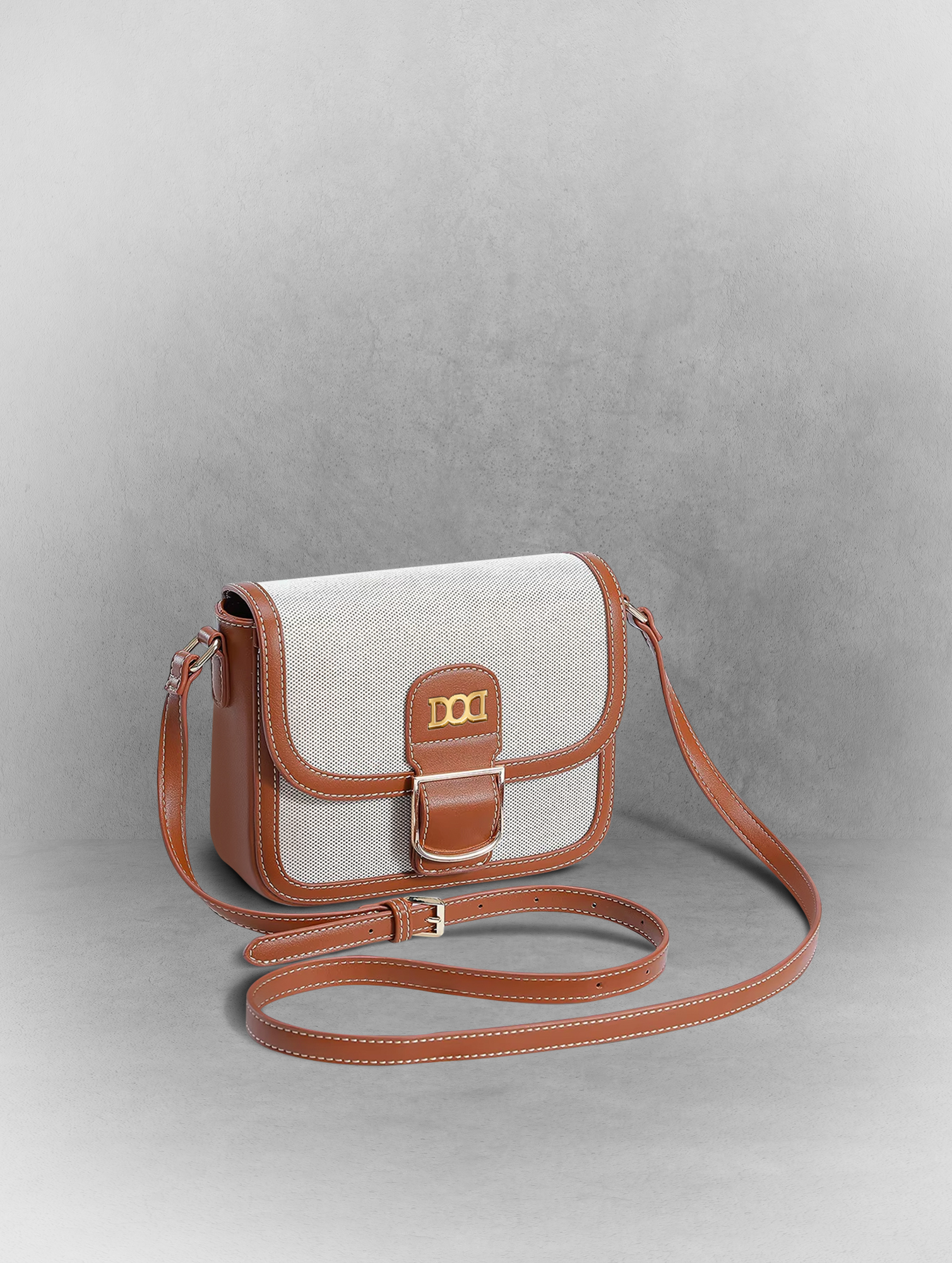 Second image of Retro Clash Color Crossbody Bag