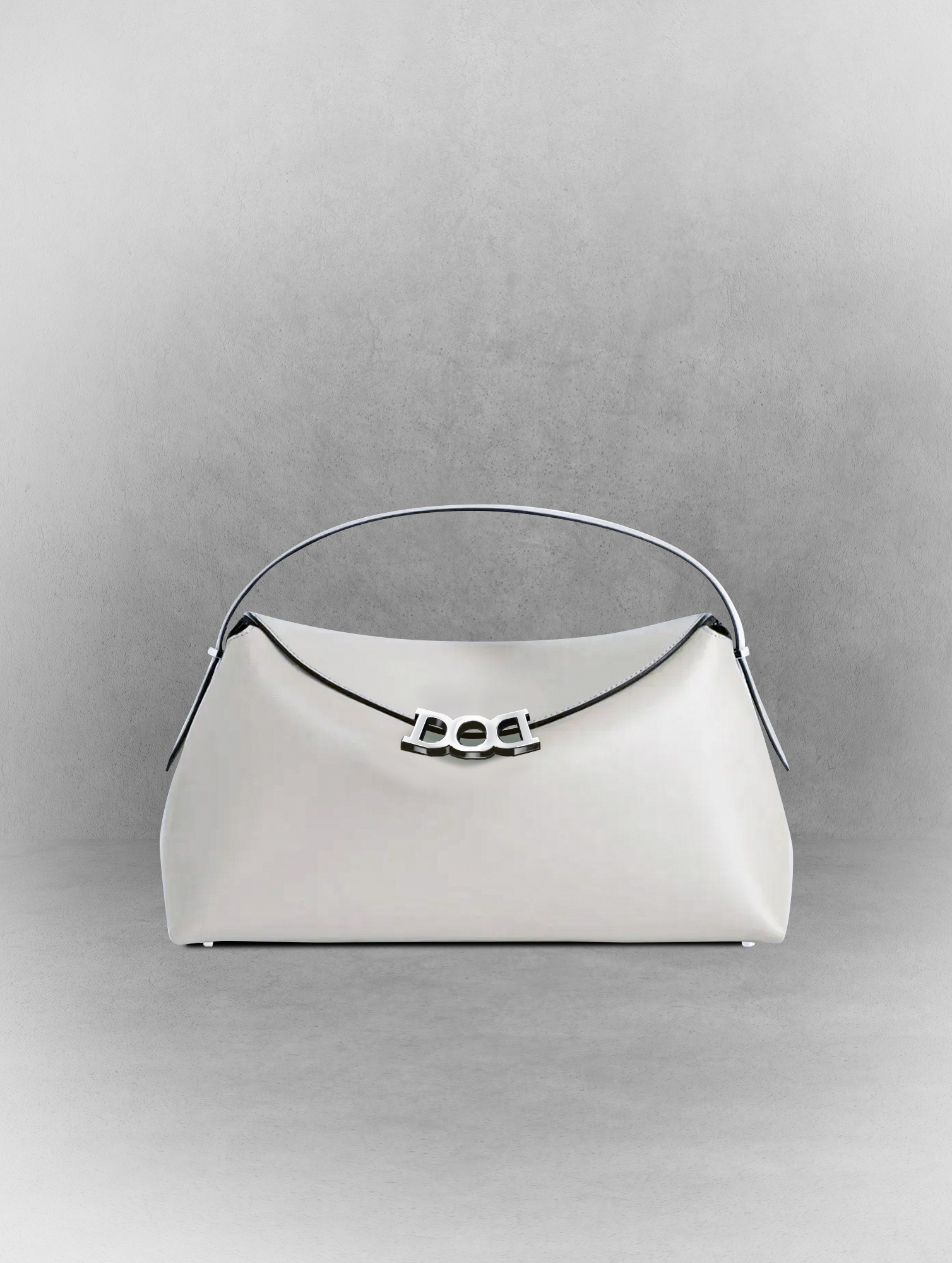 White Textured Crossbody Bag